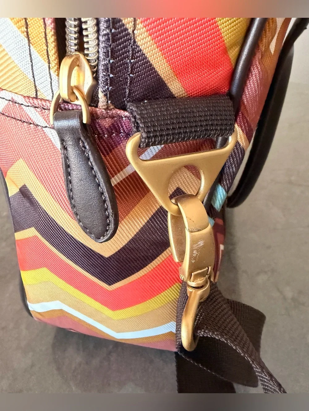 Missoni for Target Colore Zig Zag Travel Tote Bag Laptop Carry On 16x12x5
